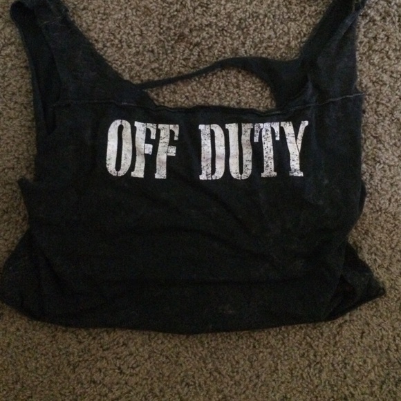 Black tank top