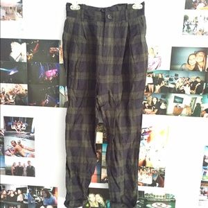 Rare High Waisted Plaid Brandy Pants