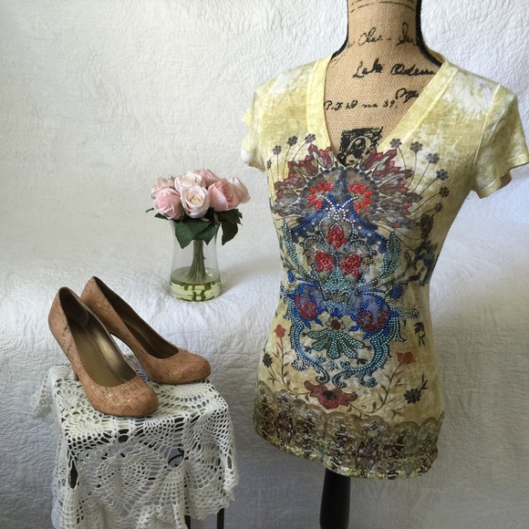 Burn out sequin top - Picture 2 of 3