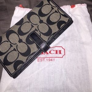 Coach Black Signature Card Holder