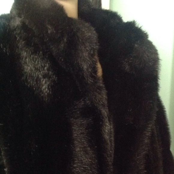 Black fur coat