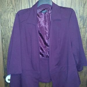 Notations Burgundy Blazer