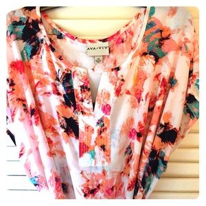 Ava & Viv Floral Belted Tunic (plus size!)