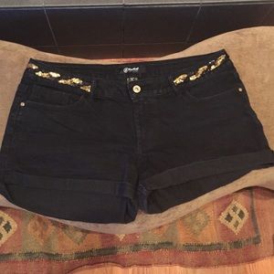 Rewash black denim jeans with embellished waist 13