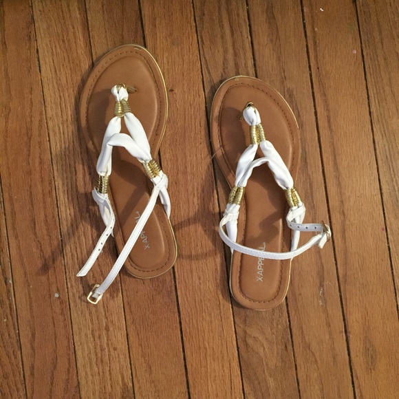 White sandals