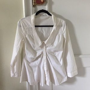 Prada white button-up dress shirt
