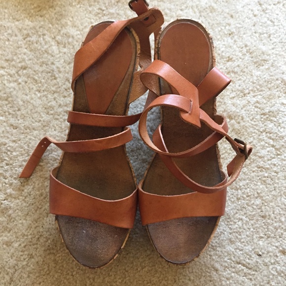 Italian leather wedges purchased in Positano