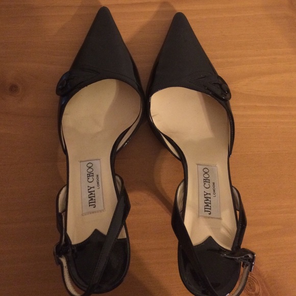 Jimmy Choo Black Slingbacks