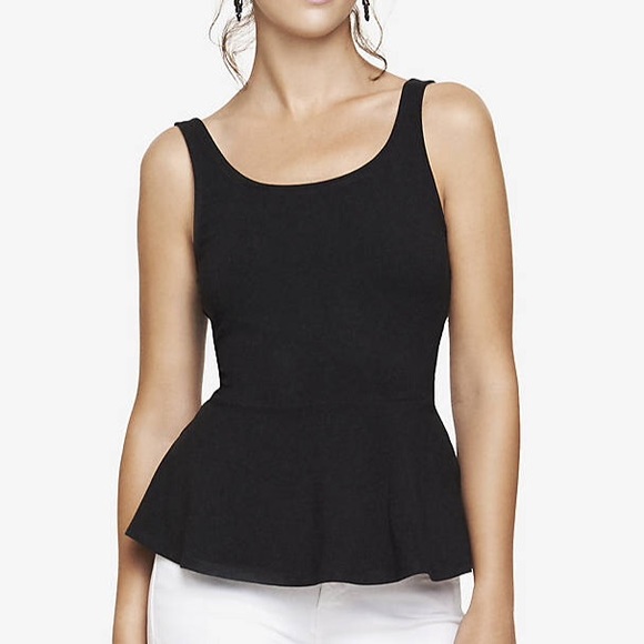 Black Peplum express top