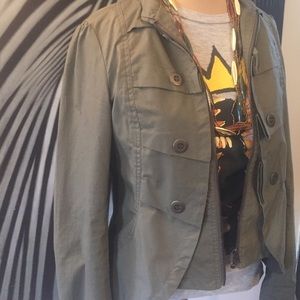 Green Military style jacket size Large