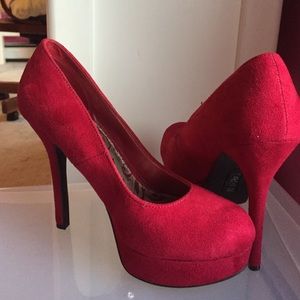 Brash red high heels