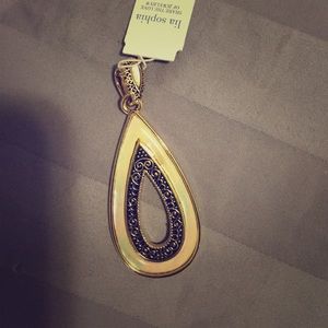 Lia Sophia mother of pearl necklace charm