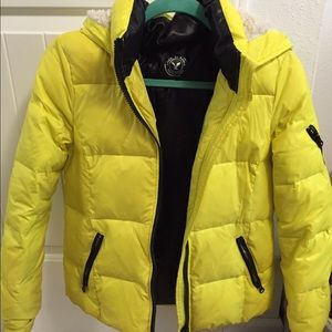 American Eagle yellow bomber jacket size small