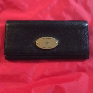 Mulberry black leather wallet