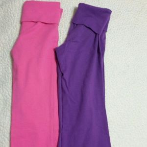 Girls circo yoga pants with roll over waist