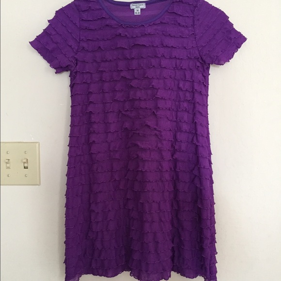 Velvet Torch Girls Purple Ruffle Dress - Picture 1 of 1