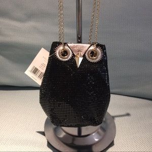 New Kate spade night owl handbag metallic black
