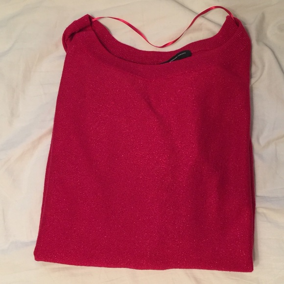 Sparkly dark pink sweater