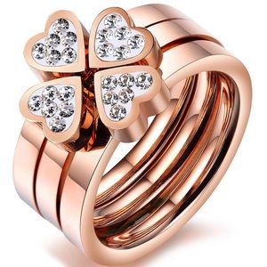 New!! 18K Rose gold with Austrian Crystals