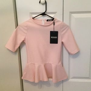 Misguided Peplum Top - Never Worn