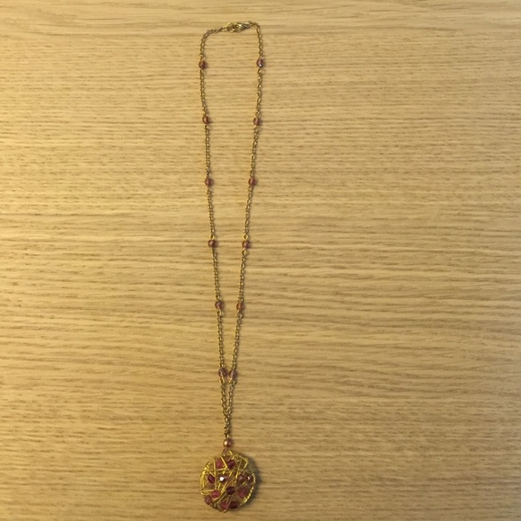 Gold beaded necklace