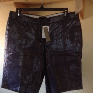 JCrew Metallic foil Bermuda shorts