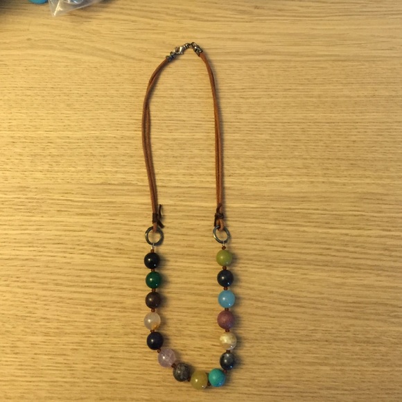 River rock necklace