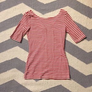 Low back BR red white stripe top xs