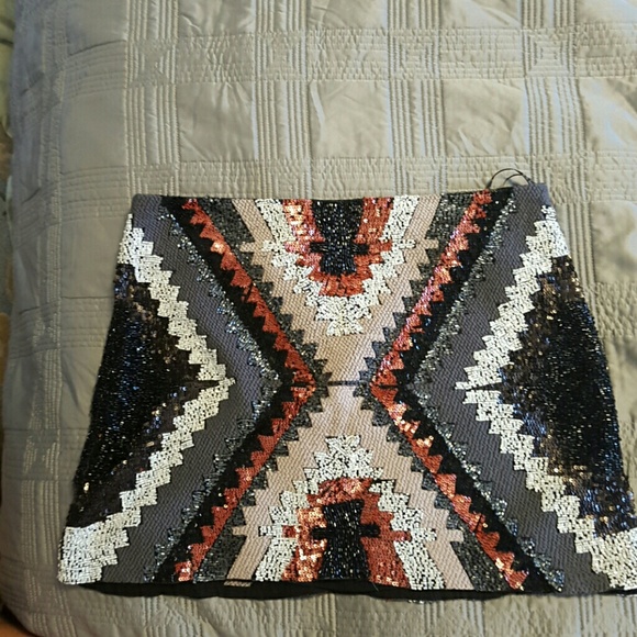 Brand new! Zara beaded sequined tribal skirt