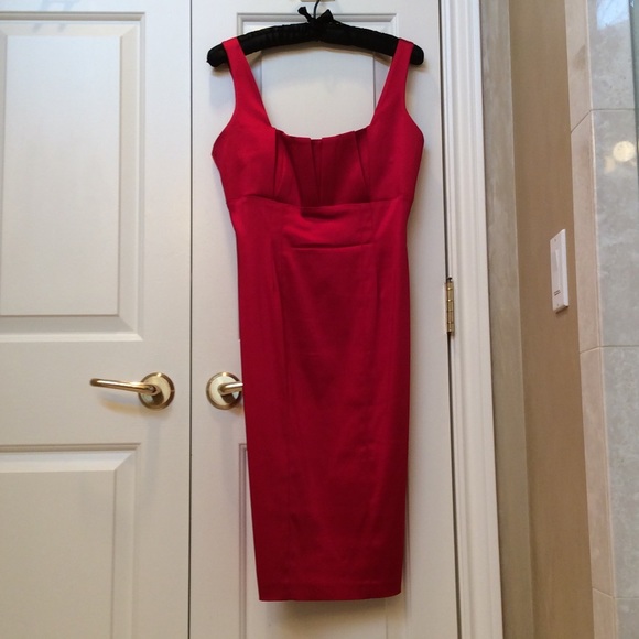 Classic Cocktail Shift Dress in Red