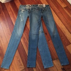 Two pairs Hollister co jeans