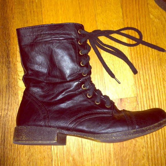 Madden Girl black combat boots size 8.5