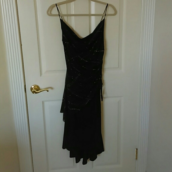 black spaghetti strap dress