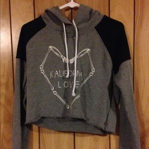 Kendall & Kylie cropped hooded sweatshirt