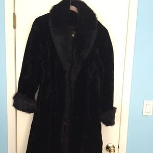 Full Length Faux Fur Blk Coat