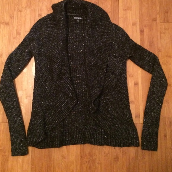 Express black and silver cardigan