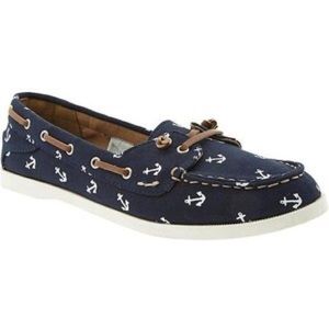 Anchor patterned boat shoes NWOT