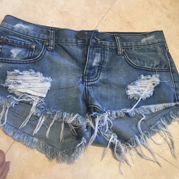 Denim shorts