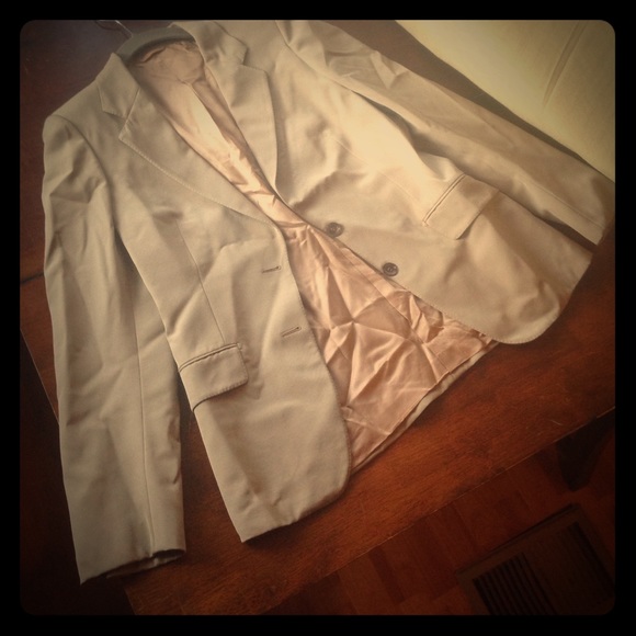 '80s vintage camel tailored petite Burberry blazer