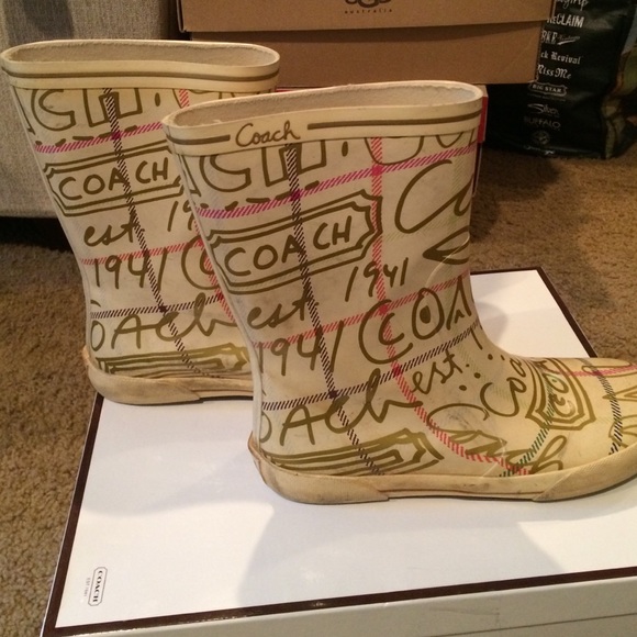 Authentic Coach Rain boots
