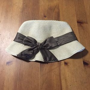 Brixton straw hat with satin bow