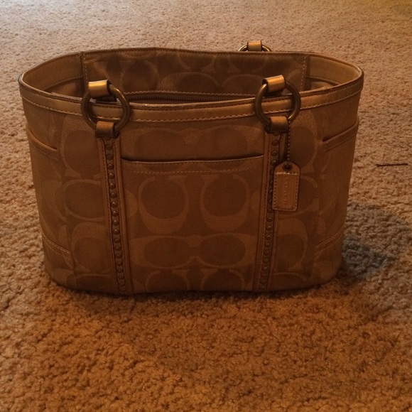 Authentic Gold coach purse!