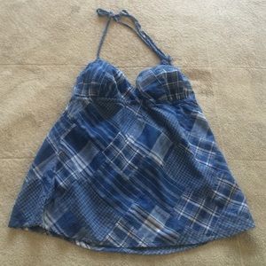 American Eagle denim halter.