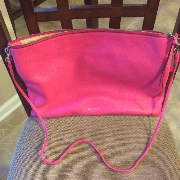 Coach pink leather purse