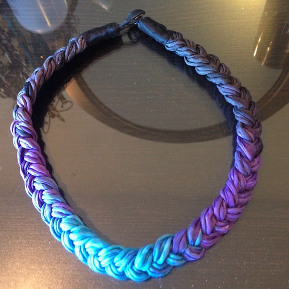 Braided real SILK necklace from MoMA store