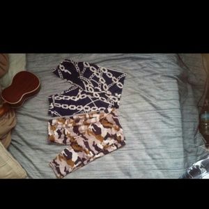 Lot 2 Leggings Camo Chains Cheap