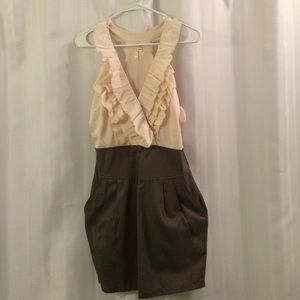 Cute ruffle tank mini dress with pockets