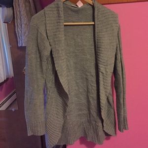 Gray knit sweater