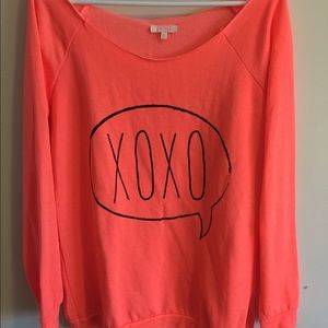 Off the shoulder sweatshirt