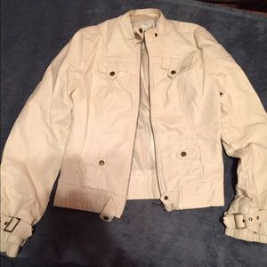 White leather jacket